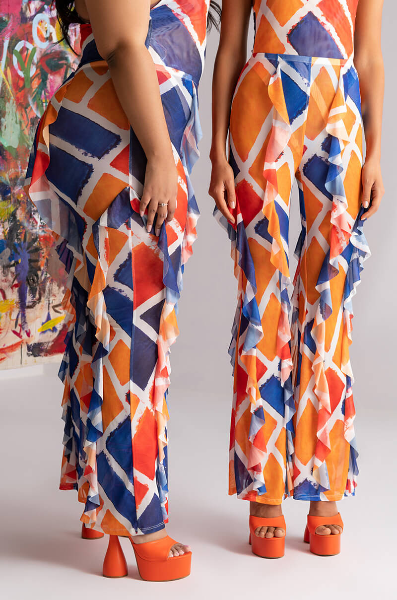SKYART X AKIRA WIDE LEG RUFFLE LEGGINGS view 0